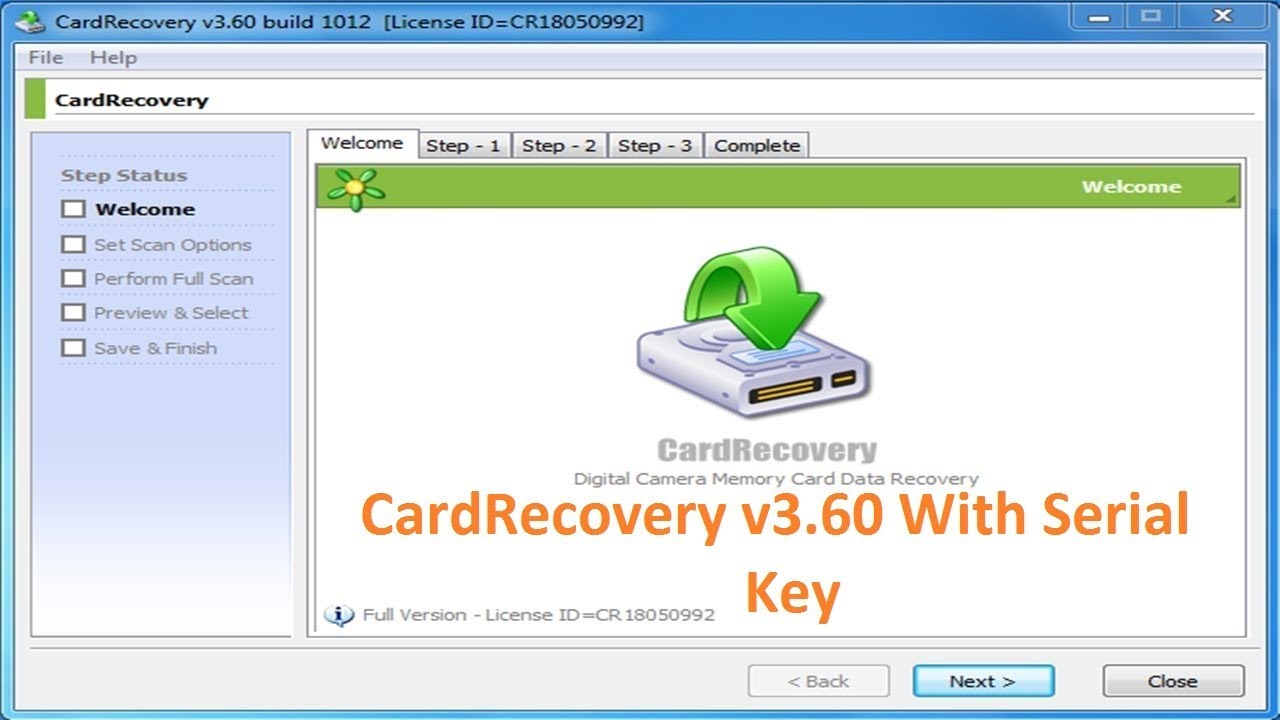 cardrecovery serial key number